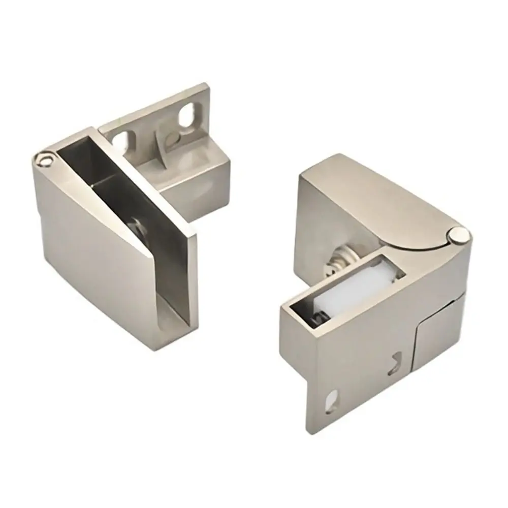 Zinc Alloy Glass Door Hinge Self-closing Side Mounted Frameless Clamp Hardware Furniture Accessories Cabinet Door Hinge