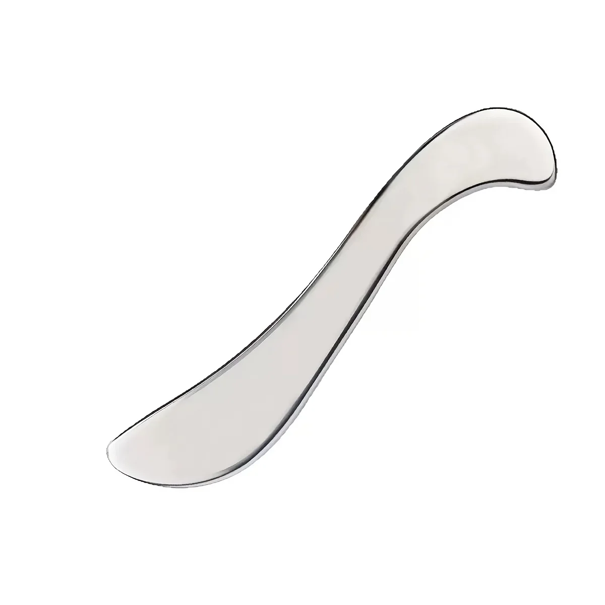 Stainless Steel S-Shaped Gua Sha Board,Ideal for Facial Lifting And, Leg Massage, Neck Scraping Muscle Relaxation Tool