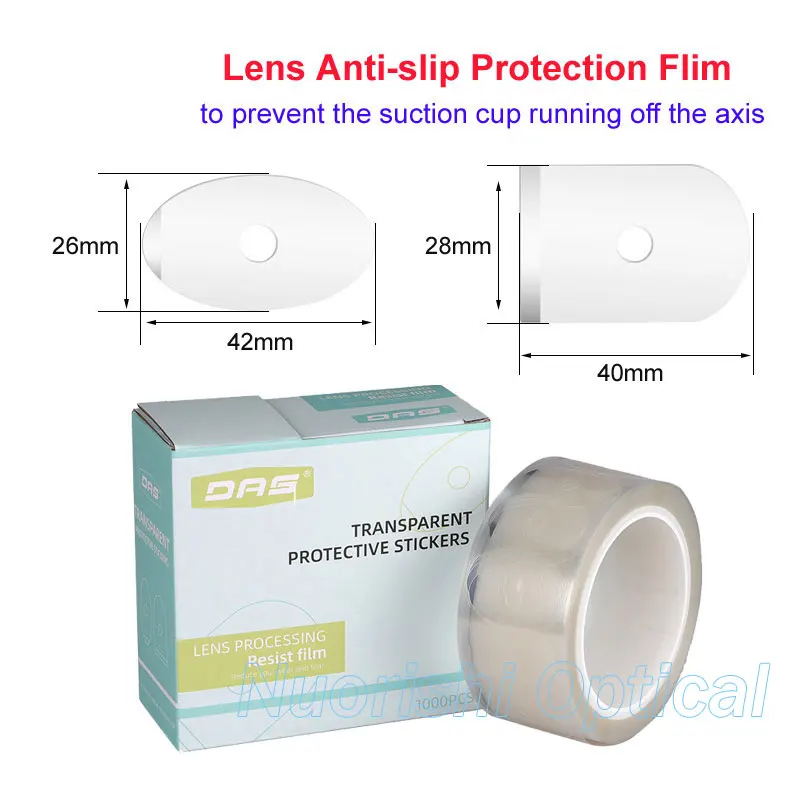 Q022 1000pcs Optical Lens Edging Accessories Double-sided Sticker 10 Sizes Adhesive Blocking Pads