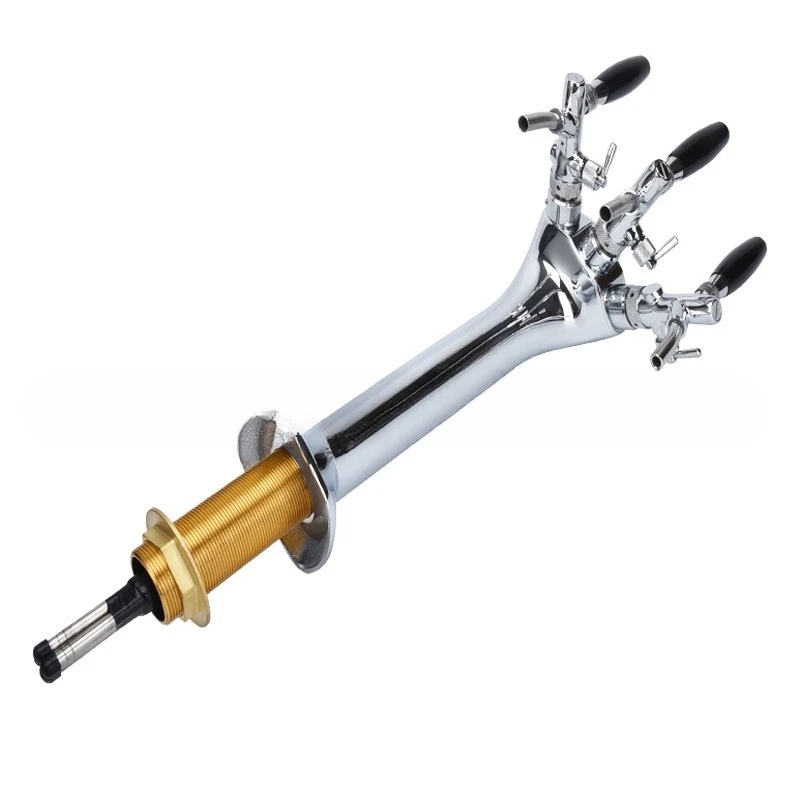 Beer Single Head Serpentine  Column Boiling Machine Wine Column Beater Gold 2 Head 4 Hole  Bar Tower Wine Sale
