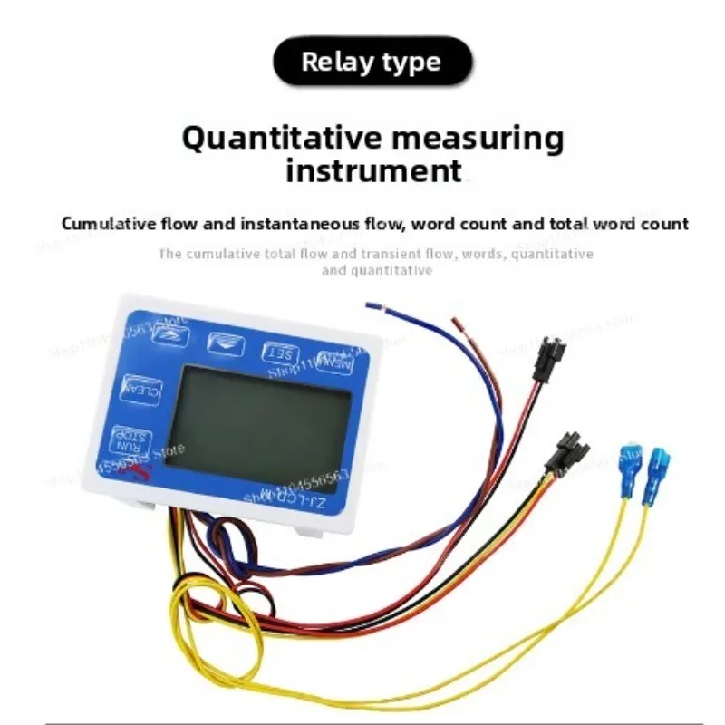 

Набор количественного контроллера ZJ-LCD-M, комплект клапанов датчика расхода 1/2 дюйма, точное измерение воды и жидкости с источником питания