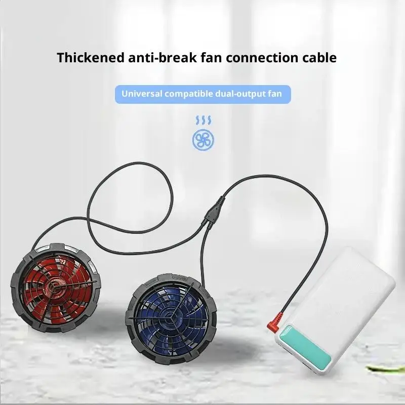 Hot USB Electric Air Conditioner Fan Cooling Outdoor Summer Coat For Men With USB Cable Portable Air Conditioning Clothing Fan