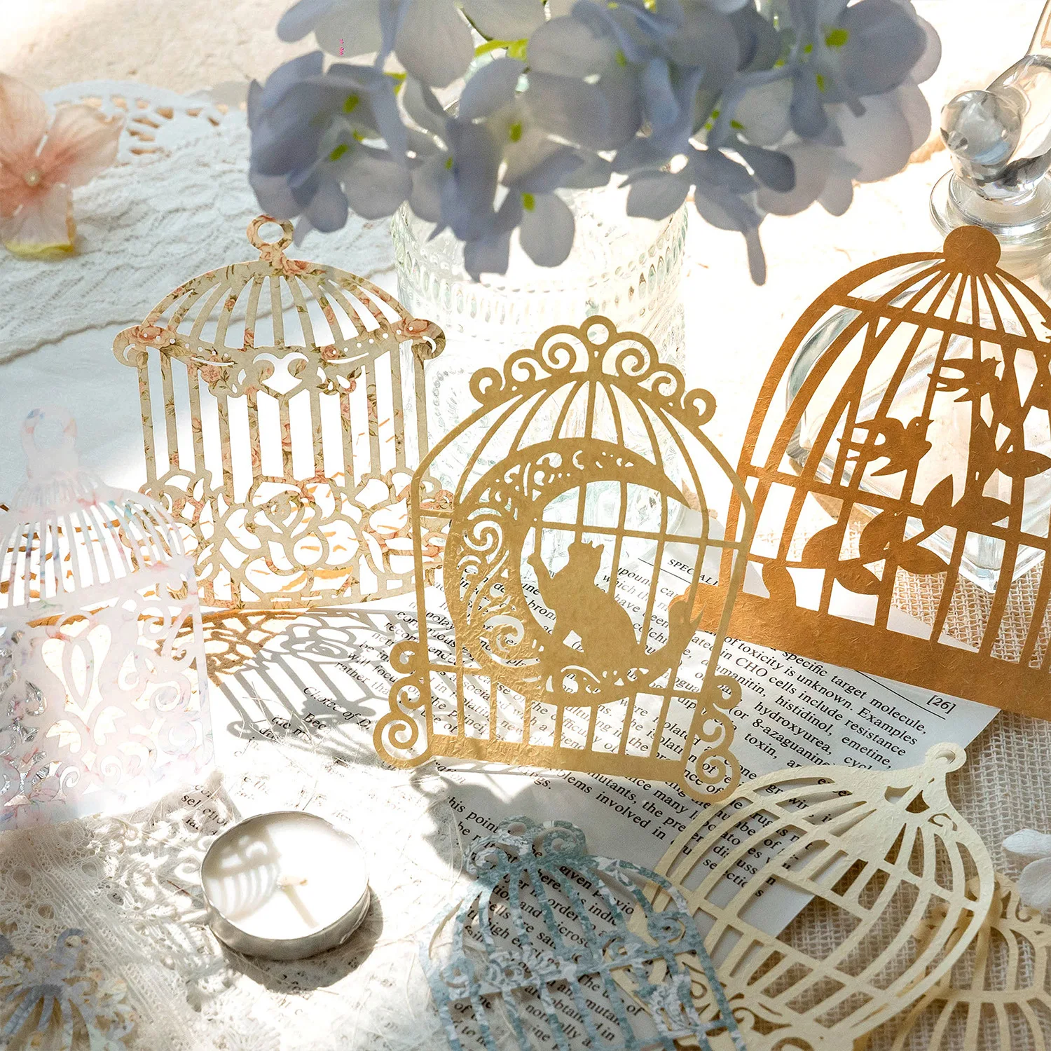 10 pcs Hollow-out Lace Craft Paper | DIY Album Embellishment & Scrapbook Craft Paper