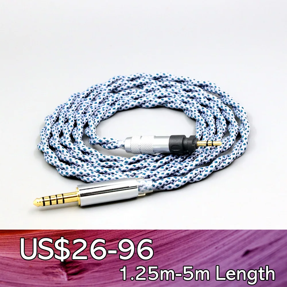 

99% Pure Silver Mix Graphene OCC Shield Earphone Cable For Shure SRH840 SRH940 SRH440 SRH750DJ Philips SHP9000 SHP8900 LN008676