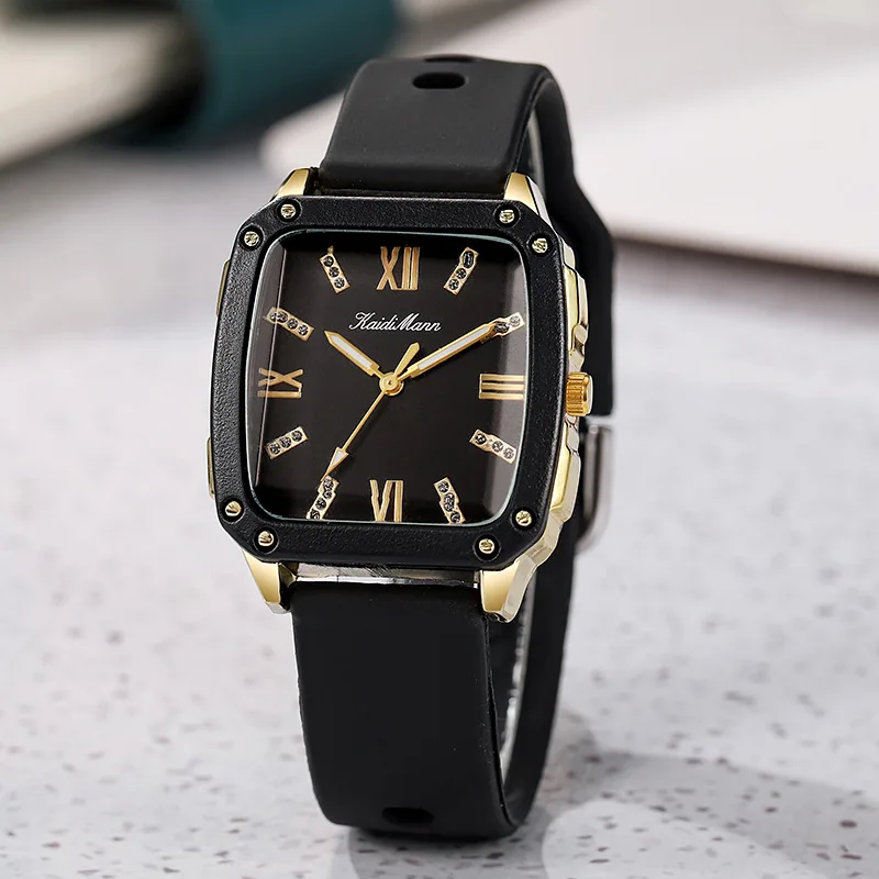 

Simple Stylish Women Watch Business Fashion Ladies Analog Quartz Watch Silicone Band Roman Scale Wristwatches Dropshipping