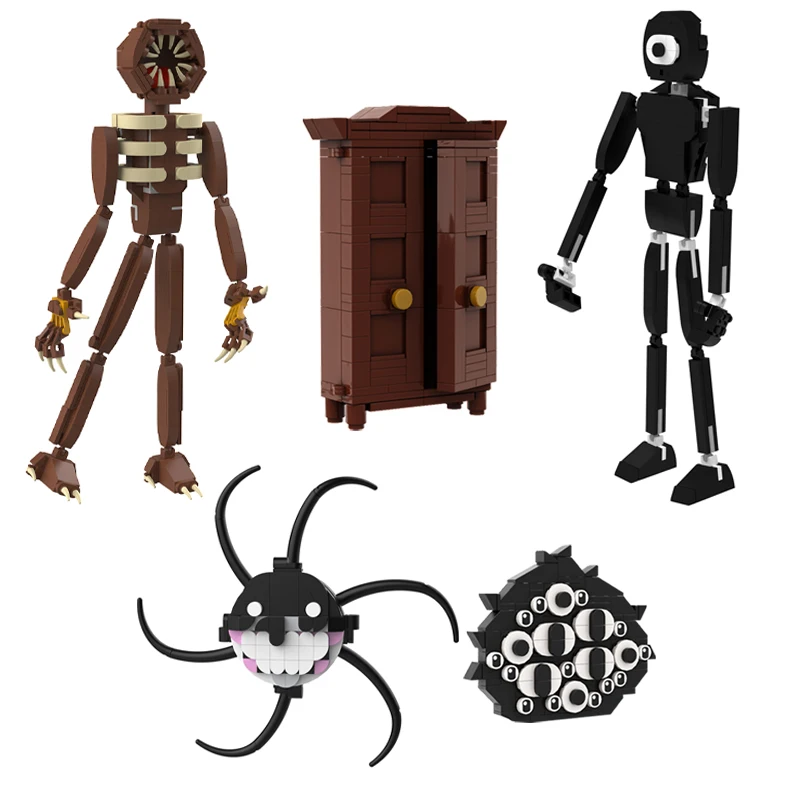 

MOC Doors Demo Figures Building Block Set Horror Game Screech Tentacle Monster Villains Brick Toy Children Gifts Building Blocks