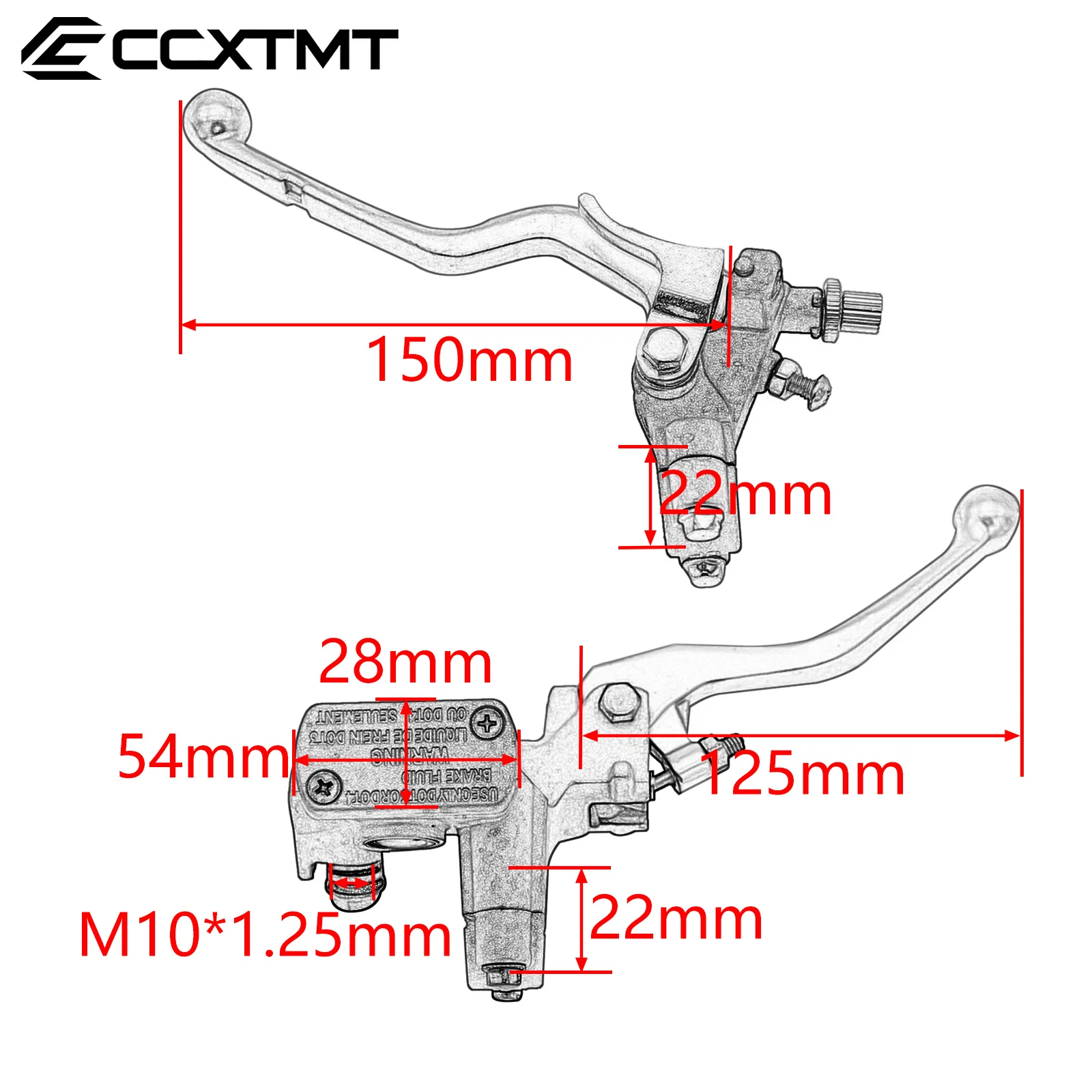 Motorcycle Hydraulic Brake Pump Master Cylinder Left Right Brake Clutch Lever For HONDA CR 125R 250R CRF250R CRF 450R 250X 450X