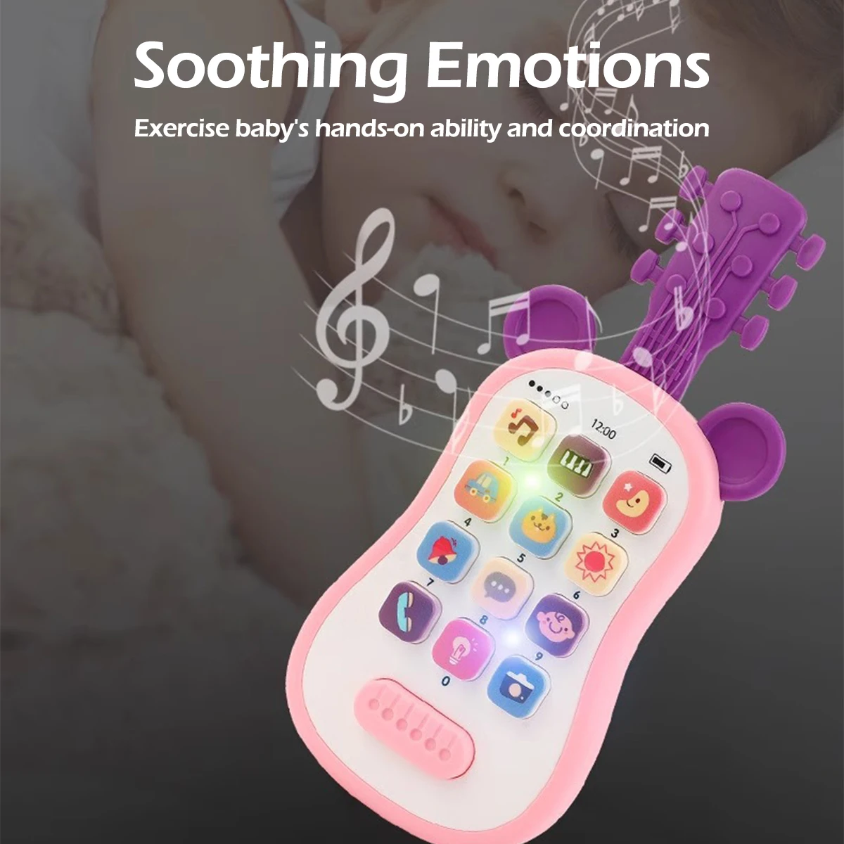 赤ちゃんの早期教育のための多機能携帯電話,漫画の音楽シミュレーション,噛むことができる,電話のパズル,赤ちゃんのための心地よいおもちゃ