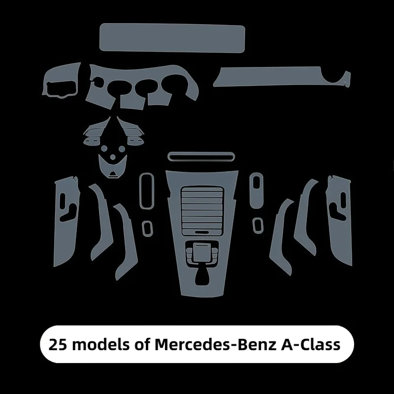 For25 Mercedes-Benz A-Class AMG  car interior film middle console screen modification transparent Anti-scratch protective film