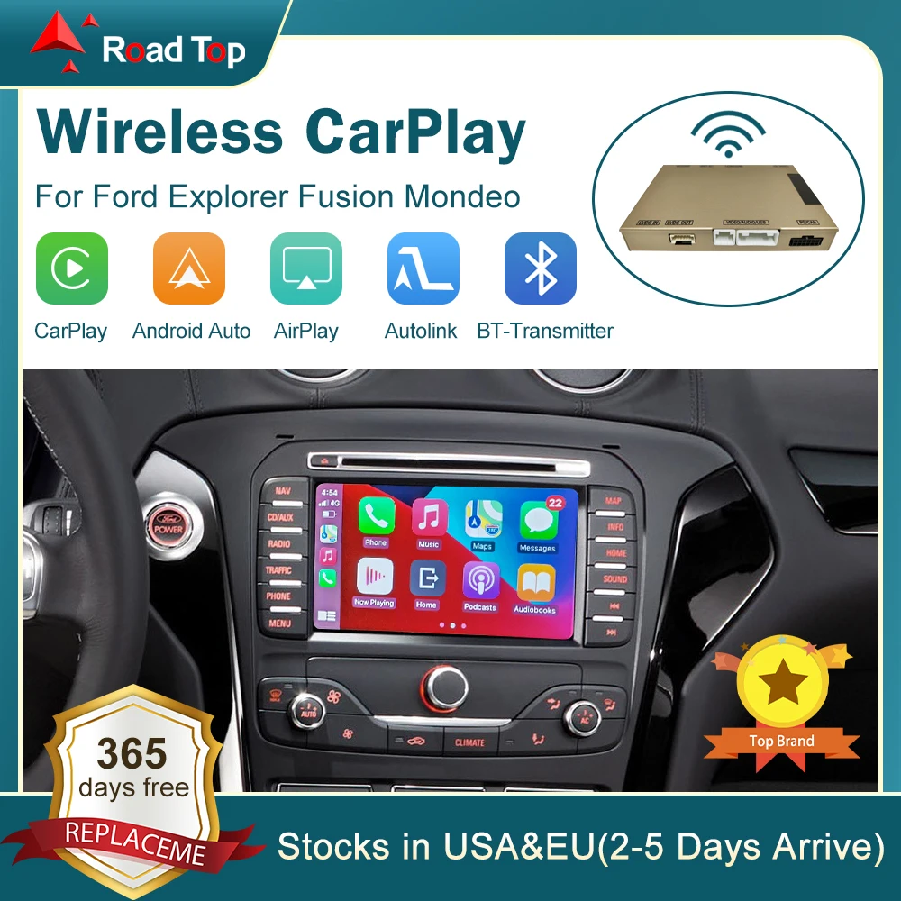 

Wireless CarPlay for Ford Explorer Fusion Mondeo, with Android Auto Interface Mirror Link AirPlay Car Play Functions