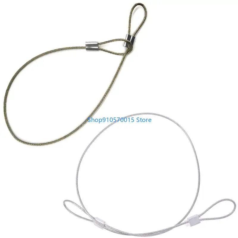 B95C Safety Strap Stainless Steel Tether Lanyard Wrist Hand 30cm For Camera New