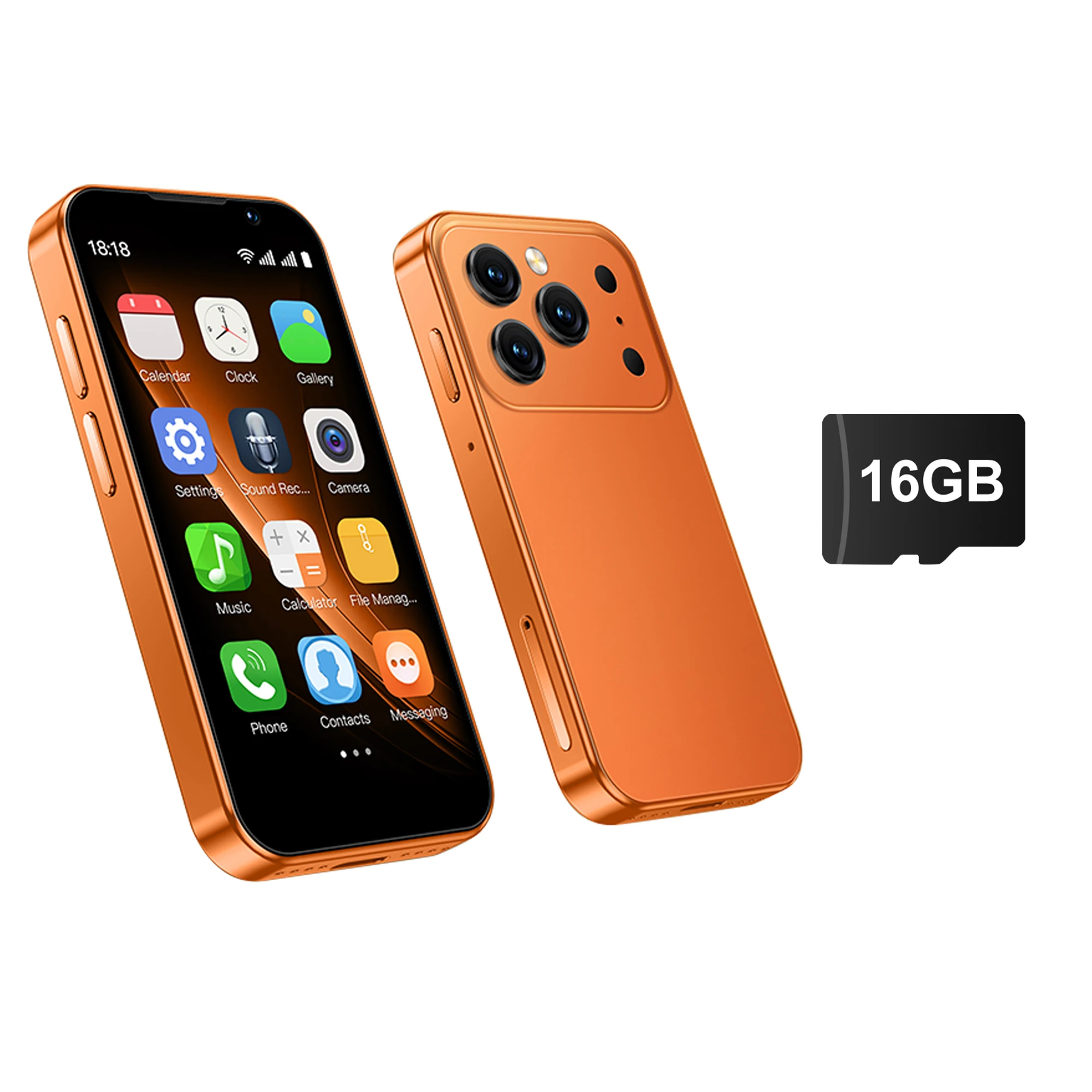 SERVO 17SE MINI Android Kleine Smartphone 3G WCDMA 2GB+16GB WhatsApp Play Store Hotspot Gezichtsontgrendeling 3.0" Mini Smart Mobiele Telefoons