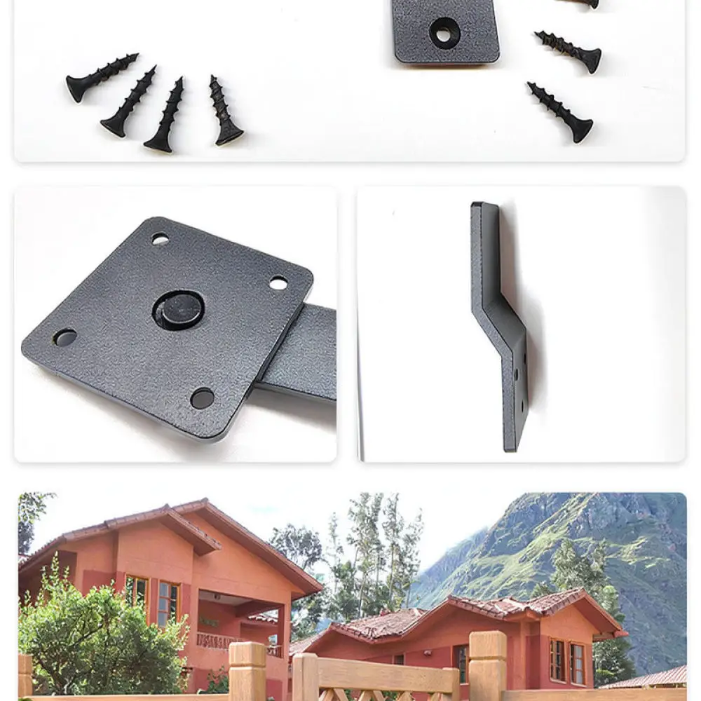 Gate Hinge Latch Hardware For Outdoor Fence Door Carbon Steel Fittings For Wood Iron PVC Gates American Style Parts