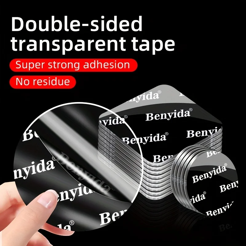 

10pcs Nano Double-Sided Tape Round /Square Extra Strong Grip Waterproof Residue-Free Car Ornament Adhesive Pads Home Decor Tool