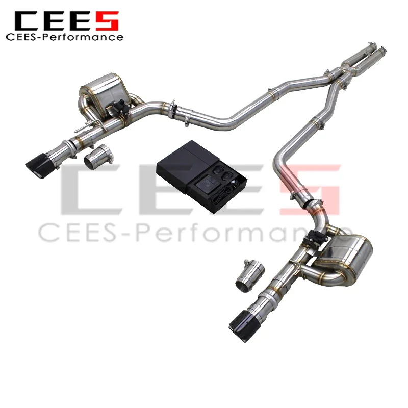 

cees Upgrade Valvetronic Exhaust System for Dodge Charger 6.4L 2012-2019 X Pipe Muffler Stainless Steel Catback Modified Sound