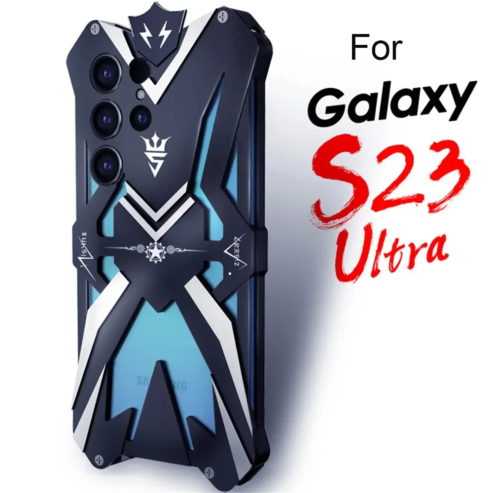 Schokbestendig Aluminium Metal Armor Case Voor Samsung Galaxy S25 FE S22 S23 S24 Ultra S20 S23 S24 Plus Note 20 Ultra Case Cover Funda