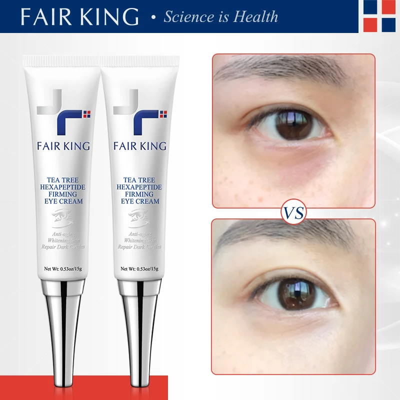 

FAIR KING Tea Tree Six Peptide Eye Serum Anti-Wrinkle Snail Remover Dark Circles Eye Cream Against Puffiness Anti