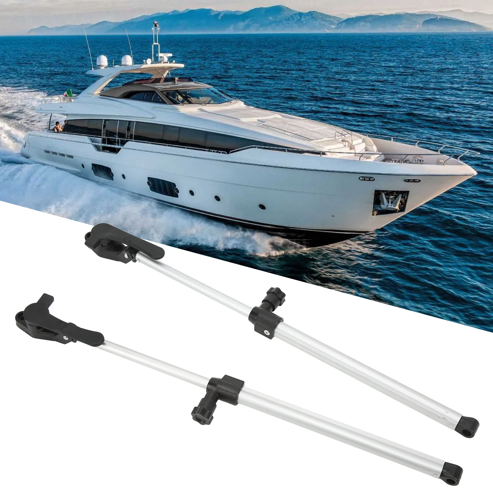 

Опора стойки окна автофургона Опорный стержень окна автофургона 310‐435 мм телескопический алюминиевый сплав для прицепа дома на колесах