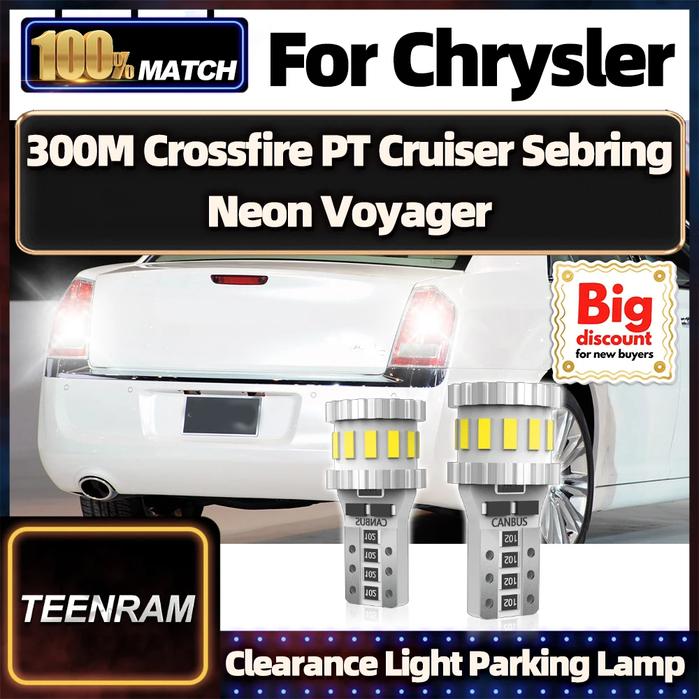 

TEENRAM для Chrysler 300M Crossfire PT Cruiser Sebring Neon Voyager 2 шт. автомобильная светодиодная лампа габарита авто парковочная лампа ампула