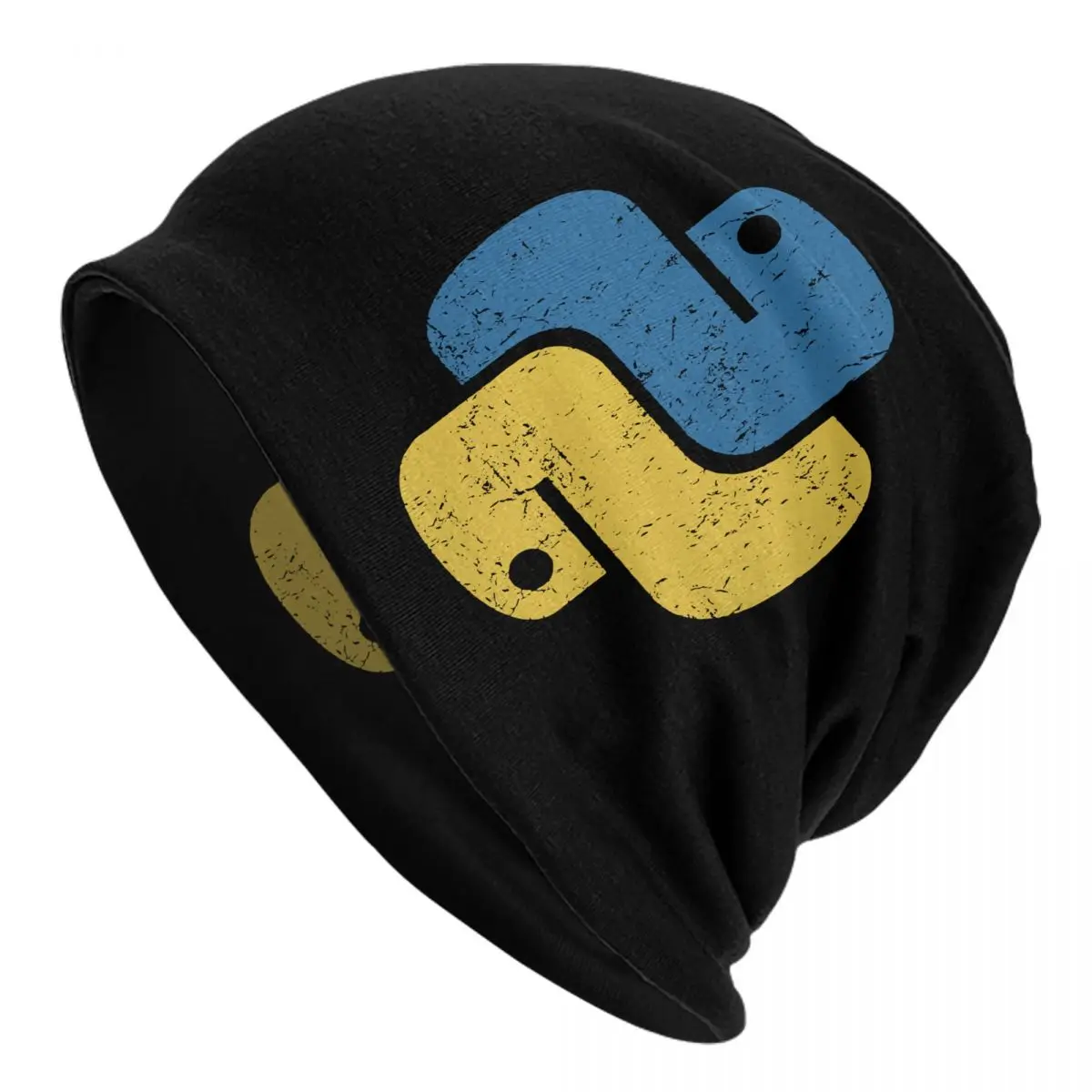 Vintage Python Caps Distressed Programmer Developer Hip Hop Outdoor Skullies Beanies Hats Summer Warm Dual-use Bonnet Knit Hat