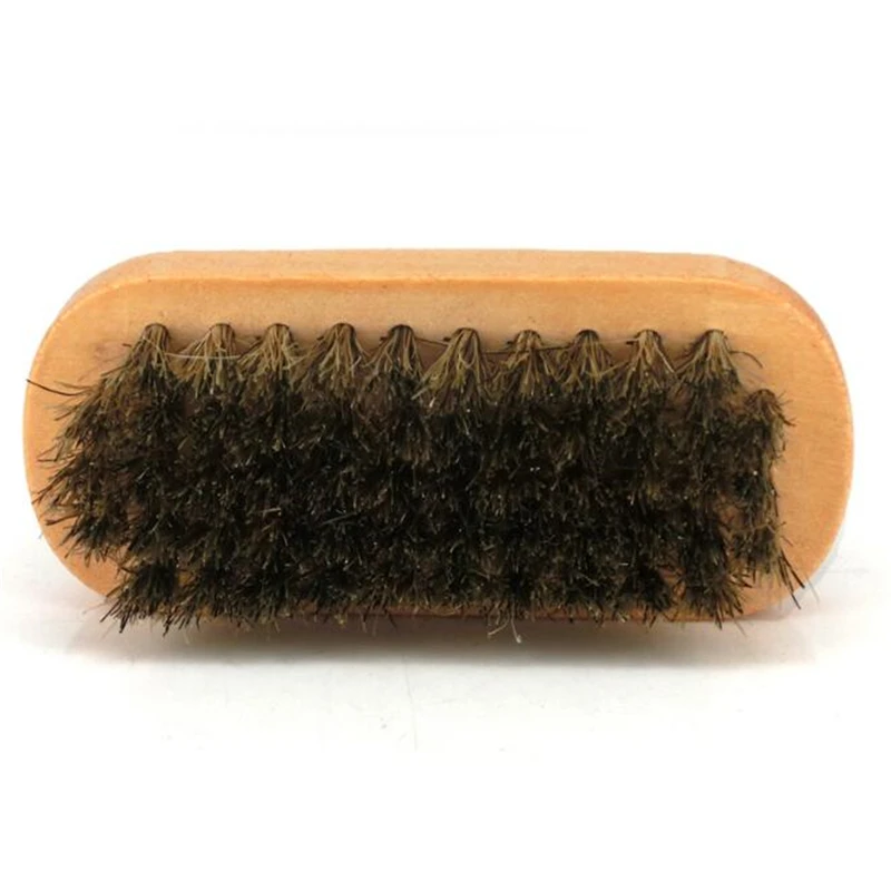 Horsehair Shoe Shine Brushes With Horse Hair Bristles For Boots, Shoes Leather Care Cleaning Brush For Suede Nubuck Boot