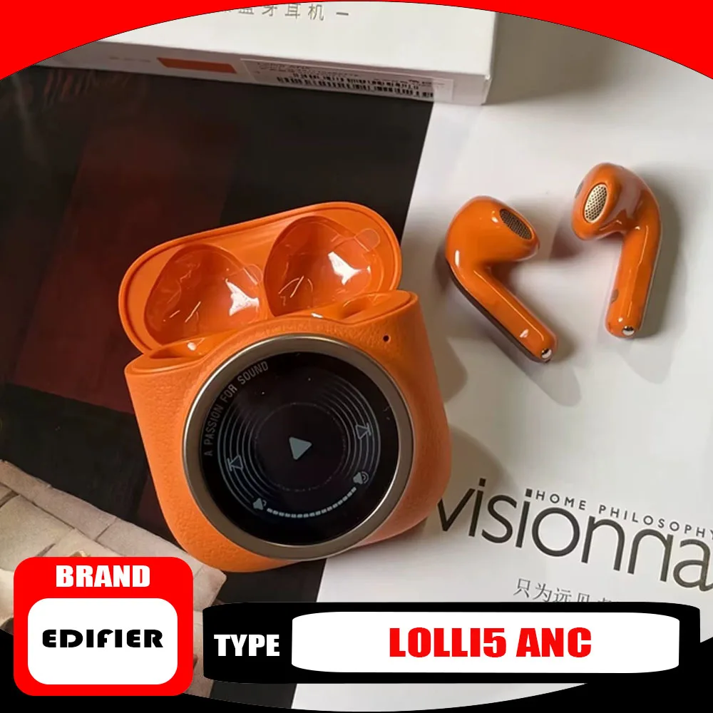Edifier Lolli5 ANC Bluetooth Headphones Smart Screen Adaptive Noise Cancellation Ergonomics Wireless Sports Earphones New