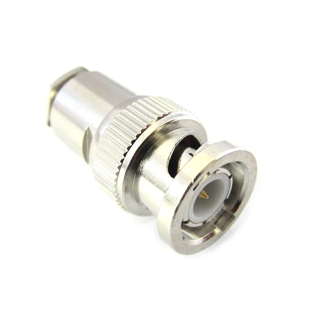 1PC BNC male plug RF coax connector clamp for RG58 RG142 cable straight nickel NEW wholesale