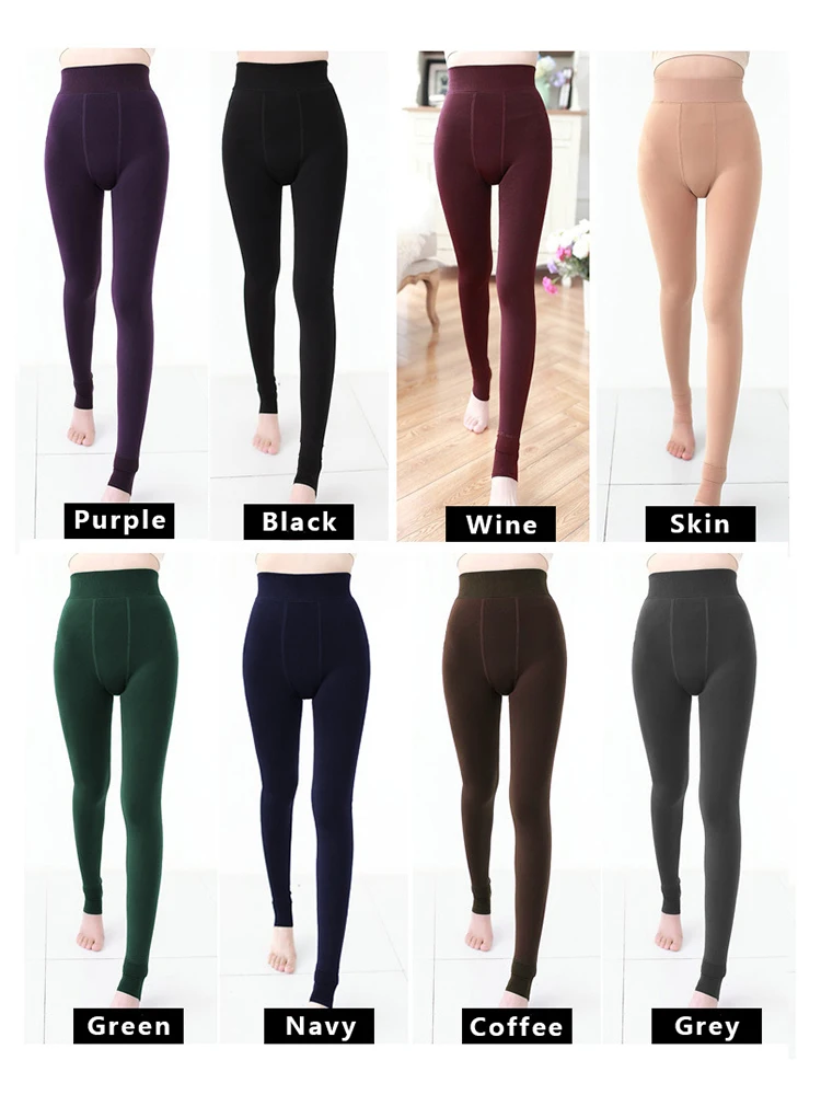 YRRETY Winter Warm Pantyhose Girls Skin Color Tights Cashmere Velvet Knitted Thick Elastic Casual Push Up Foot Style Clothing