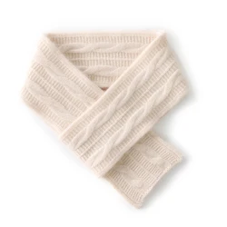 Winter New Women 100% Cashmere Knitted Warm Scarf 140*12 Female Solid Color Small Scarve Soft False Collar Neck Gurd Bib 4 Color