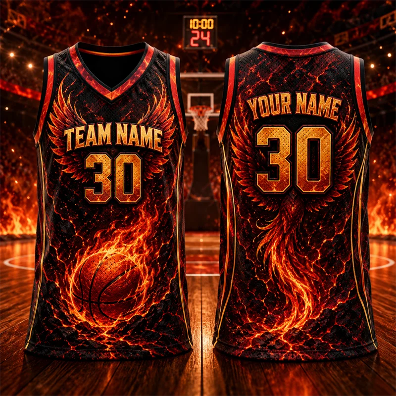 Trendy DIY Basketball Jersey For Men Custom Name Team Name Number Outdoor Sports Tank Tops Loose Breathable Vest Team Uniforms