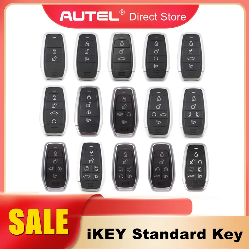 AUTEL IKEY Standard Style Independent Universal Smart Key 315 433MHZ Used with MaxiIM KM100 IM508 IM608PRO Key Programmer 1PCS