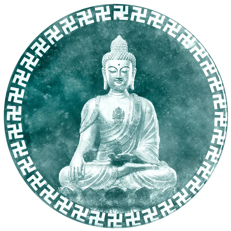 Patung patung bayangan air biru Jadeite, patung Tathagata Buddha biji es Jadeite liontin pria hadiah perhiasan wanita