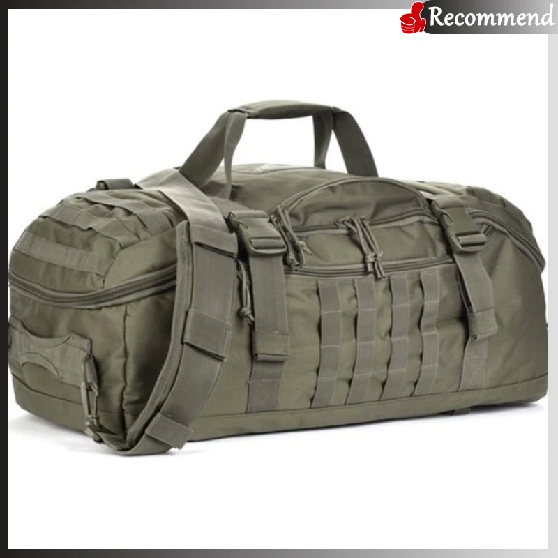 NONE 3-in-1 Outdoor-Rucksack für Reisen, wasserdicht, Seesack für Herren und Damen, Sport, Fitness, Seesack, Rucksack, 45 l Wochenend-Rollrucksack 5
