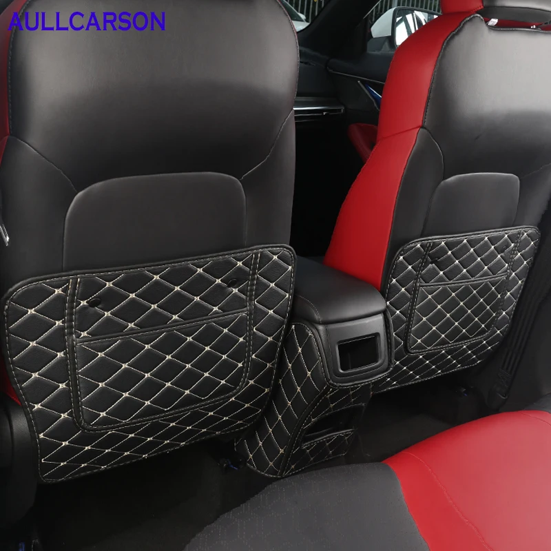 For Changan CS35 PLUS 2021 2022 Anti Child Kick Pad Interior Seat Anti Dirty Protective Leather Cover Waterproof Accessories