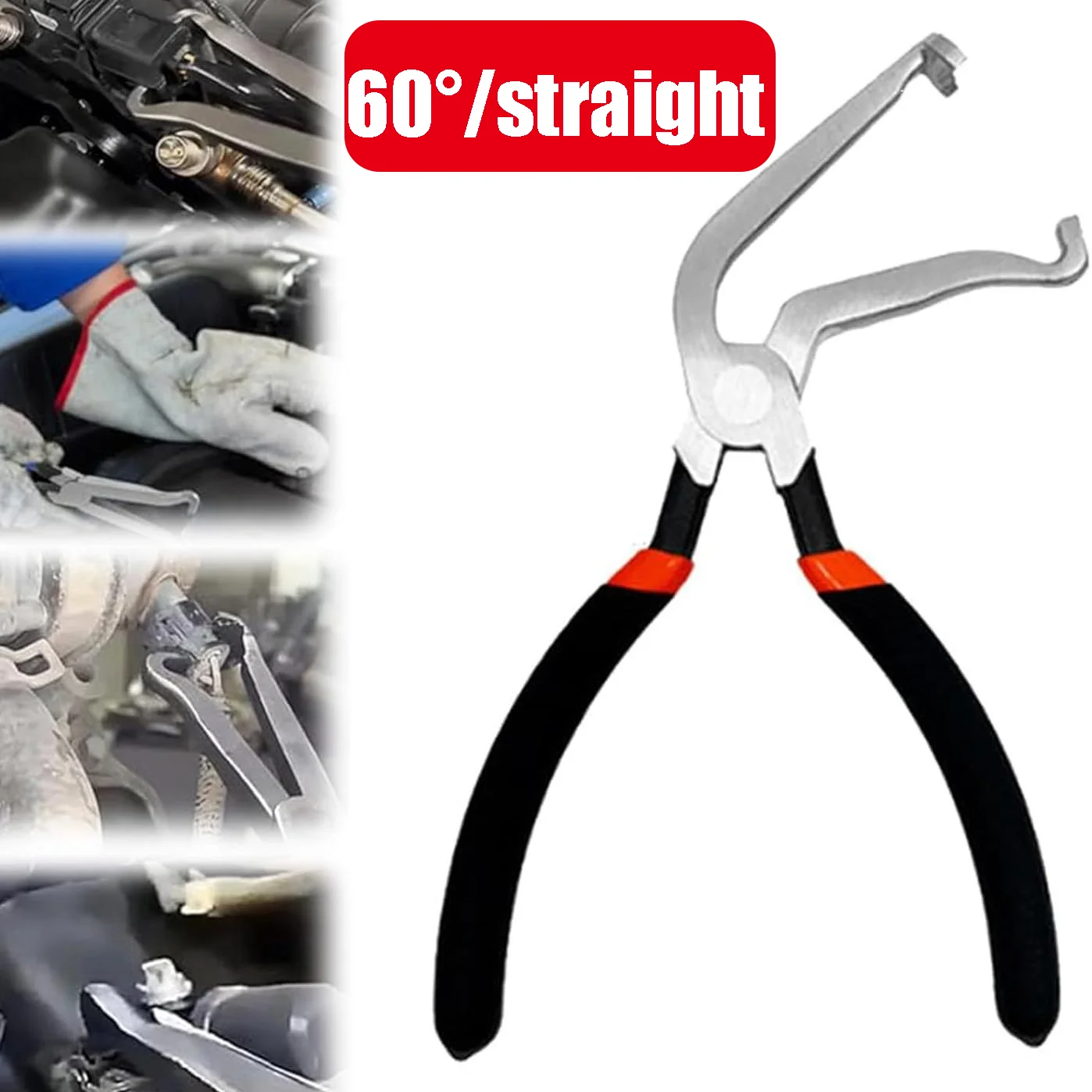 

Щипцы для электрического разъединения автомобилей Щипцы для автомобильных разъемов с противоскользящим проводом для вилки Push Tab Style 60 ° + Прямой