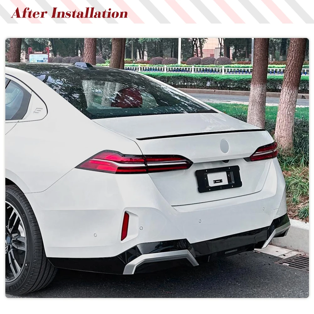 Car Rear Trunk Spoiler for BMW 5 Series I5 G60 G61 M Sport 2024 ABS Glossy Black Car Rear Trunk Racing Spoiler Wing Lip