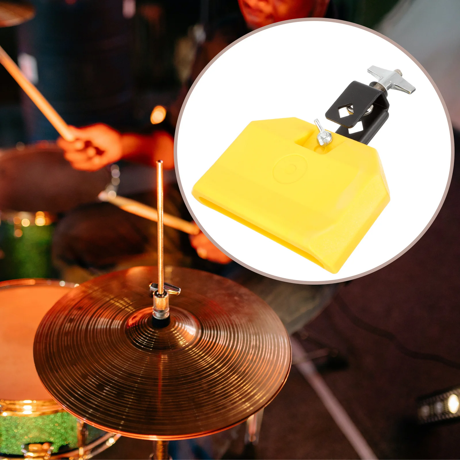 

Cowbell Percussion Instrument Drum Set Accessory Metal Abs Durable Musical Instrument Parts Music Educational Rhythm