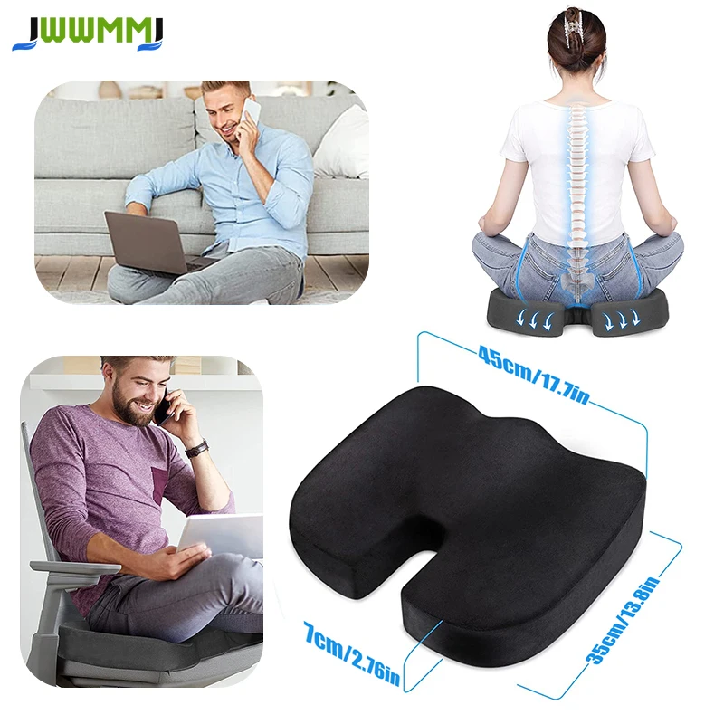 

1pcs Seat Cushions for Office Chairs,Memory Foam Coccyx Cushion Pads for Tailbone Pain,Sciatica Relief Pillow,Car Seat Cushion