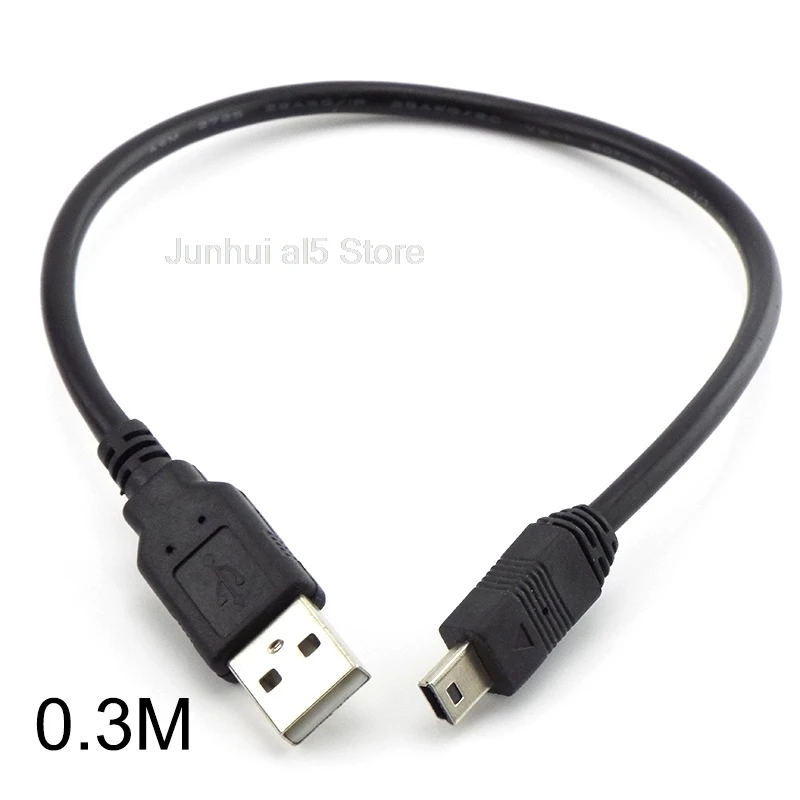 

T-port 5-контактный мини-USB-кабель для зарядки данных 0,3M 0,5M 1,5M 3M 5M USB 2.0 Быстрое зарядное устройство для MP3 MP4-плеер Автомобильный видеорегистратор Цифровая камера B5