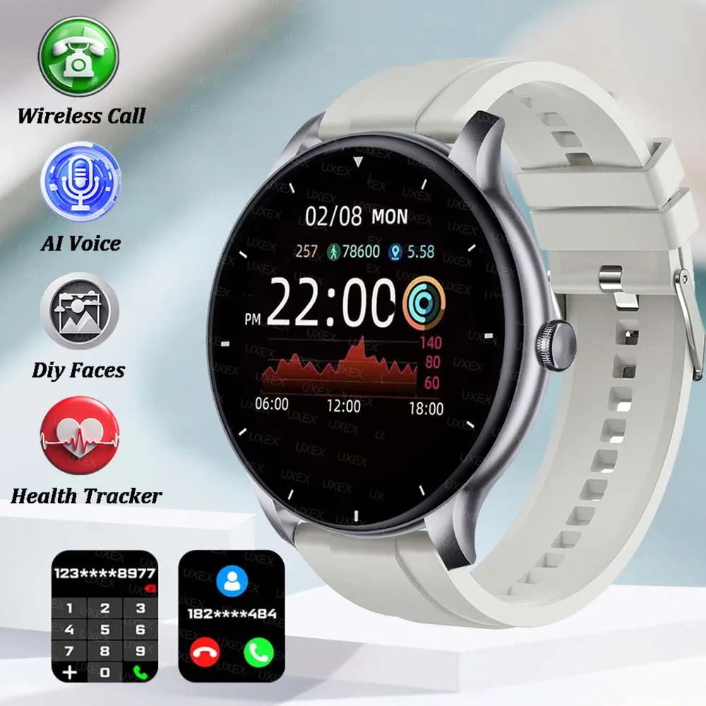 Mignon Wireless Charging Neue Herren-Smartwatch, 1,5 Zoll HD, Überraschungsgeschenk, kabelloser Anruf, Gesundheits-Tracker, individuelle Fotouhren für Damen 2026