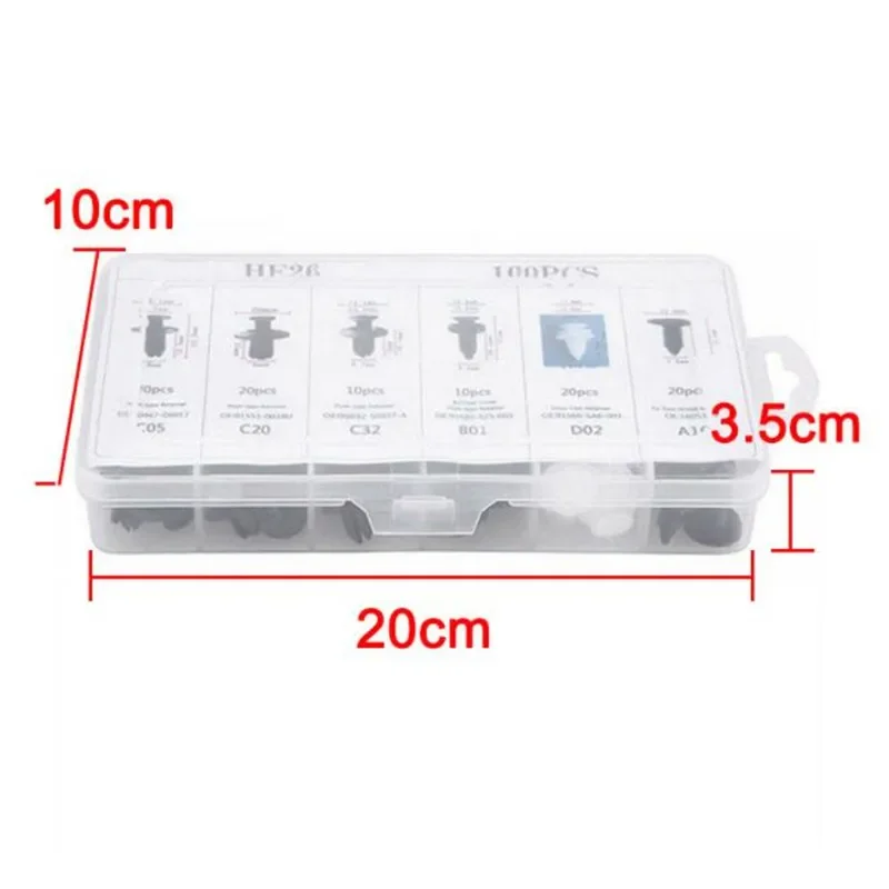 100Pc Auto Fastener Clip Car Retainer Trim Panel Clips for BMW 1 3 4 5 7 Series X1 X3 X4 X5 X6 E39 E46 E53 E60 E90 F15 F30 F35