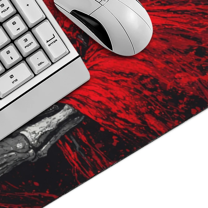 Red Skull Mouse Pad Gamer XL Large Computer New Mousepad XXL Desk Mats Non-Slip Soft Natural Rubber Office Laptop Table Mat