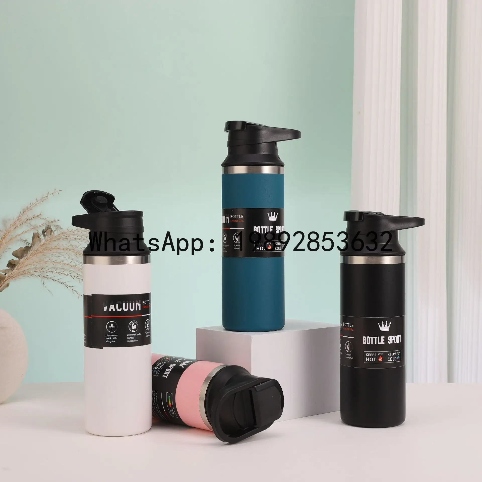 Car cycling kettle 304 stainless steel satchelhiking kettle vacuum insulated cup cold outdoor sports water kettle