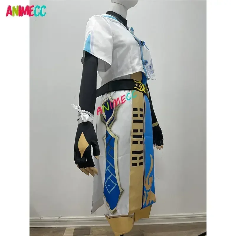 Anilc-Tenue de Cosplay Chongyun Genshin Impact pour Homme et Femme, Uniforme Gelultraviolet, artificiel astique, ixd'Halloween, Fantaisie, en Stock