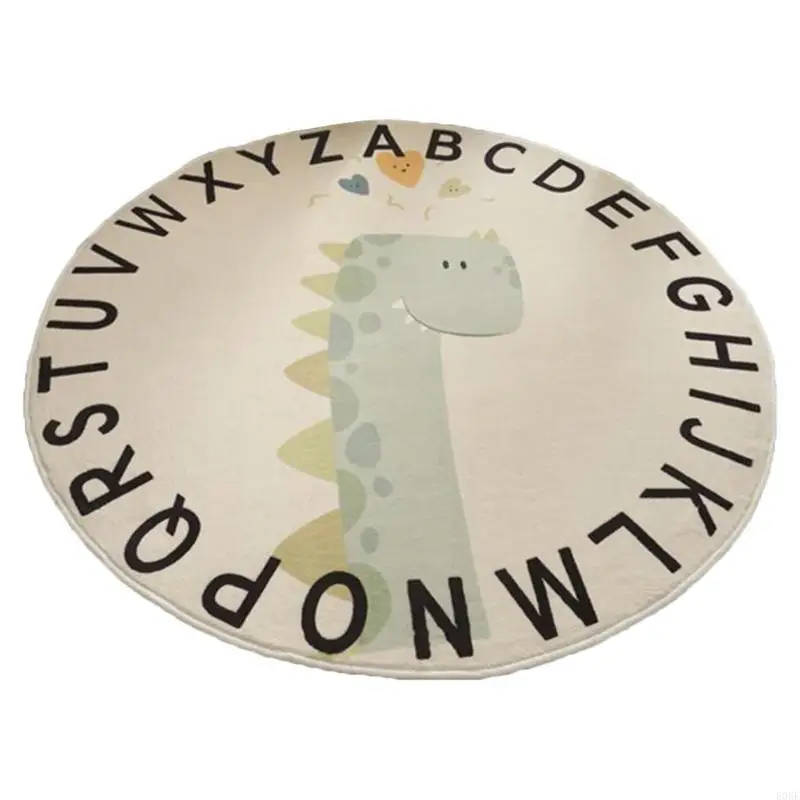 E06F CARTOON Animal Print Baby For Play Mat Crawling Dibet Pokój dla dzieci dywan okrąg