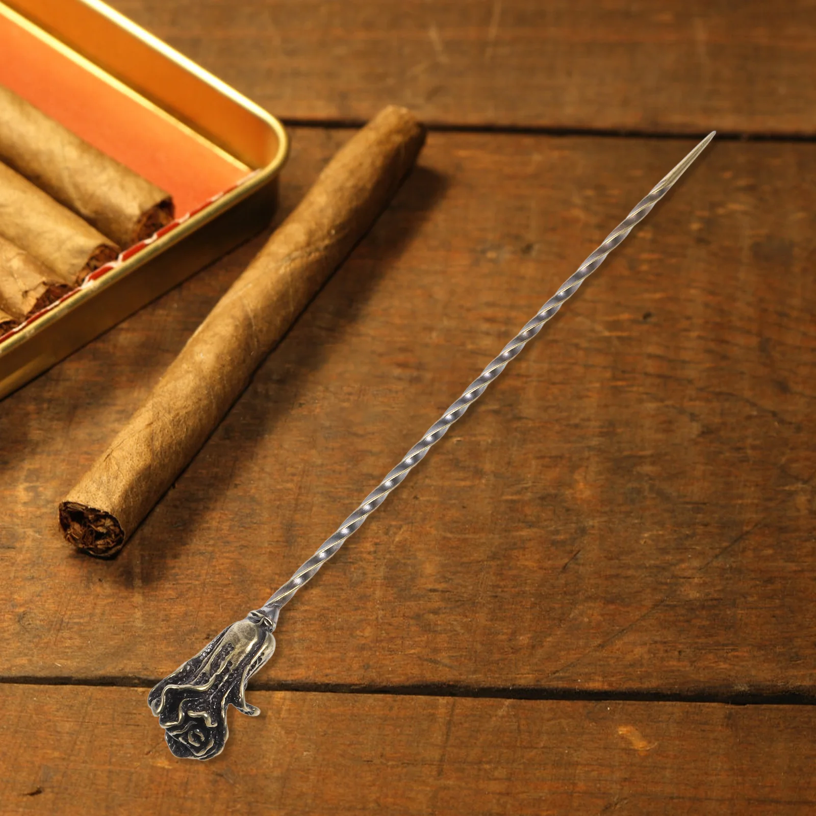 

Cigar Draw Tool Copper Needle For Ventilation Cleaning Portable Cigar Accessories Poker Dredge Enhancer Drill Kit