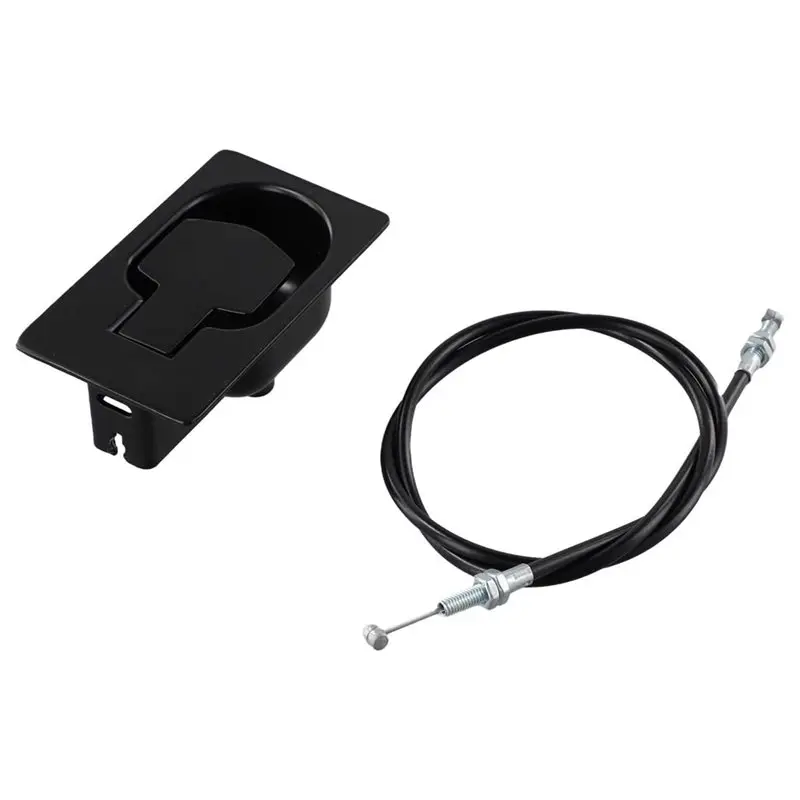 ABFU-1Set Black Aluminium Alloy Replacement Pull Handles With 85Cm Cable For Deck Chairs And Garden