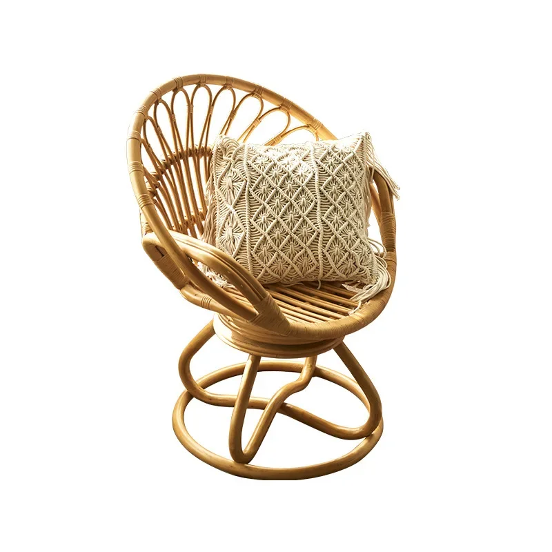 

Rattan household living room sofa chair leisure chair simple real rattan recliner bed and breakfast balcony lazy chair