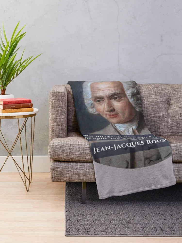 Jean-Jacques Rousseau Quote: All my misfortunes come of having thought too well of my fellows. Throw Blanket halloween Blankets