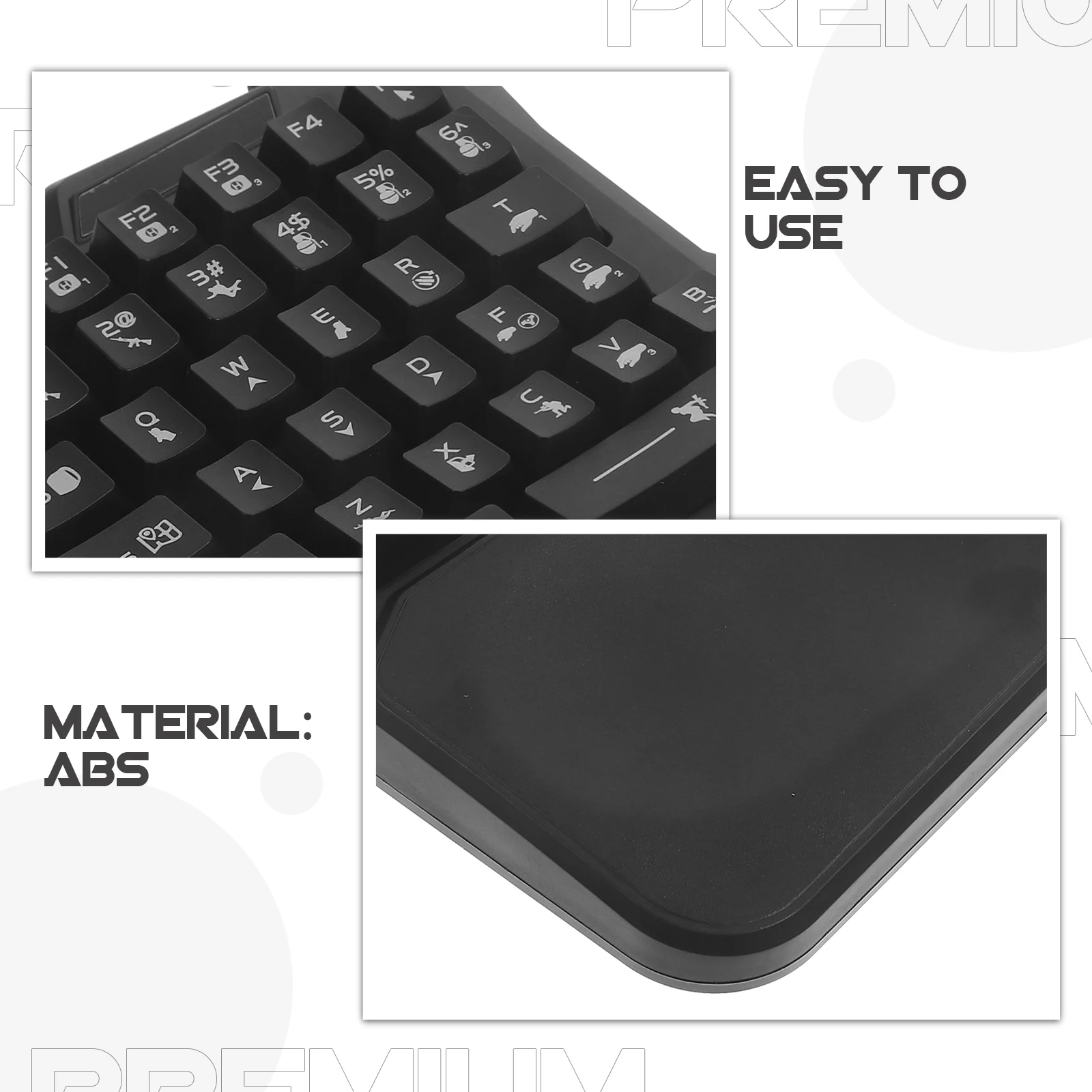 

35 Key Gaming Keyboard Backlight Mini Mechanical Colored Electronic Illuminated Fashion Practical Durable Long Time Home